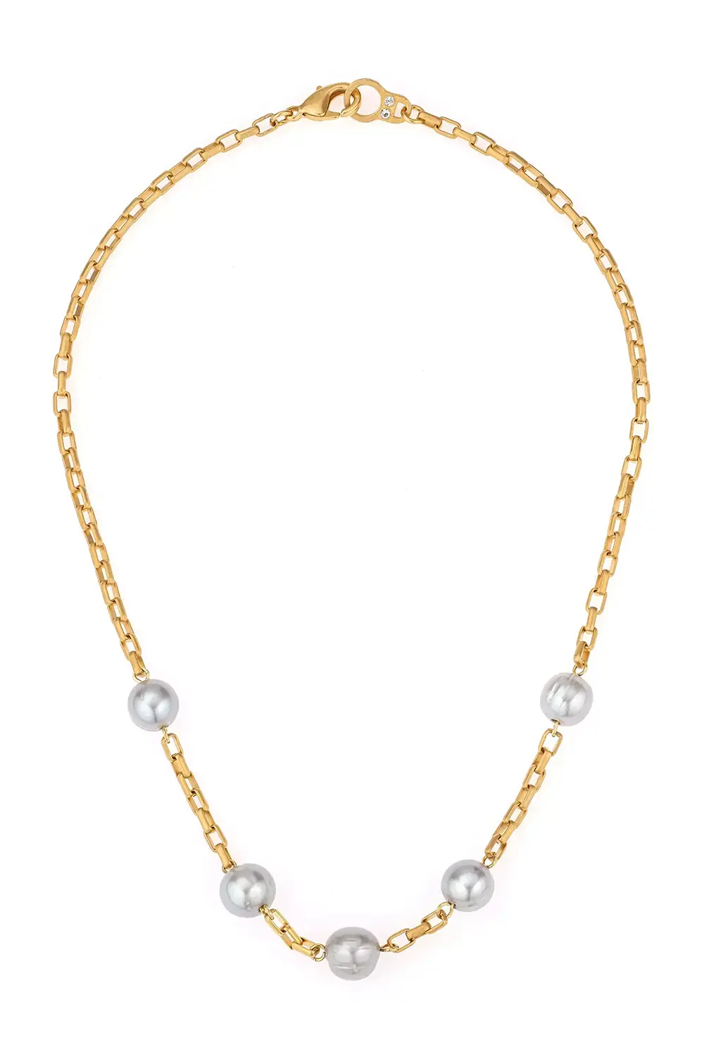 The Lille Necklace - Silver Pearls Gold | French Kande